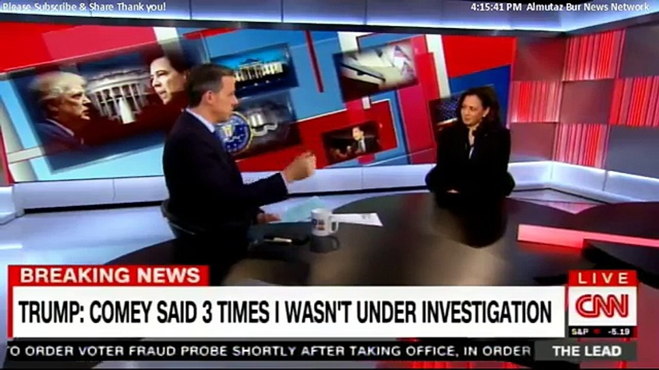 Sen Kamala Harris with Jake Tapper Discussing Comey Firing & Health Care. #Breaking @SenKamalaHarris