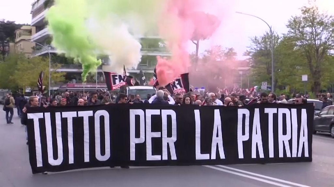 Rom: Marsch der rechtsextremen 'Forza Nuova'