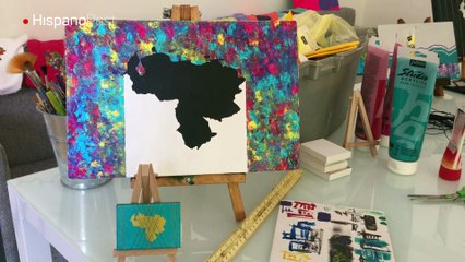 Arte y solidaridad se juntan en los trazos del "pintor de Venezuela"