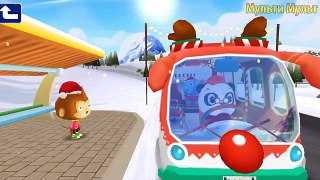 Dr. Pandas Christmas Bus - Wheels On The Bus Games - Доктор Панда водитель автобуса