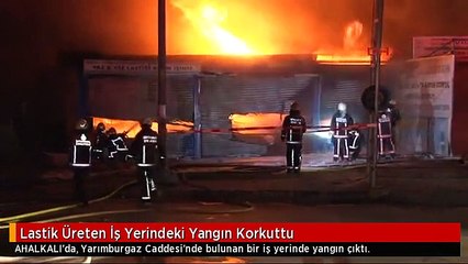 Lastik Üreten İş Yerindeki Yangın Korkuttu