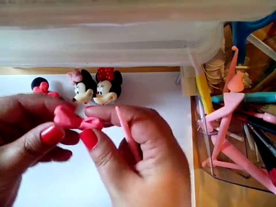Pap como fazer laço da Minnie em biscuit/porcelana