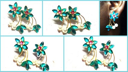 How to Make Designer Earrings/Paper Designer Earrings Making at Home ..Tutorial/Easy & Simle DIY..