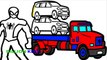 Color Cars on Truck with Spiderman Coloring Pages For Kids Coloring Book