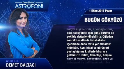 Günlük Burç Yorumu 1 Ekim 2017 Pazar, Astroloji, Burçlar