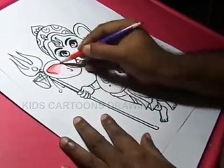How to Draw Lord Bala / Child Ganesha Drawing for Kids Step by step
