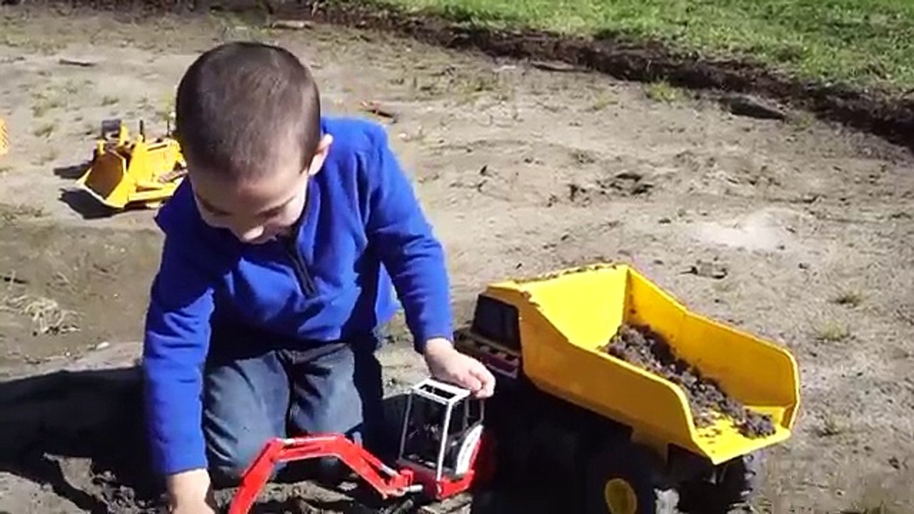 Bruder Construction Toy Trucks Collection in Action picture Bruder Construction Toy Trucks Collection in Action