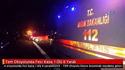 Tem Otoyolunda Feci Kaza: 1 Ölü 6 Yaralı