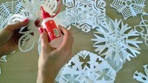 DIY. Новогодний декор комнаты.Рождественский Венок из бумажных снежинок своими руками
