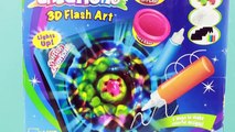 2004 Play Doh Creations 3D Flash Art Toy- Make Spin Art That Glows!