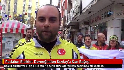 Pedalon Bisiklet Derneğinden Kızılay'a Kan Bağışı