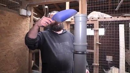 Кормушка и поилка для птицы из сантехнической трубы