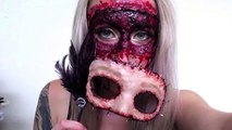 Masquerade Flesh Mask Halloween Makeup Tutorial | Gory & Easy