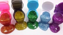 Glitter Colors Slime Clay Toys DIY Learn Colors Slime Baby Doll Bubble Surprise Toy