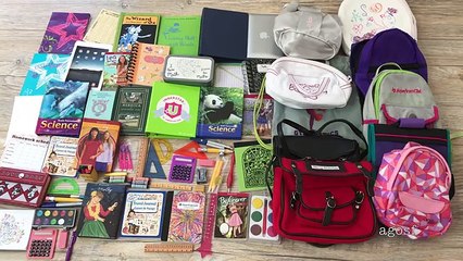 Packing American Girl Doll School Bags