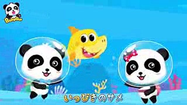 ♬サメのかぞく ちびサメ Baby Shark日本語 どうぶつのうた 赤ちゃんが喜ぶ歌 子供の歌 童謡 アニメ 動画 BabyBus