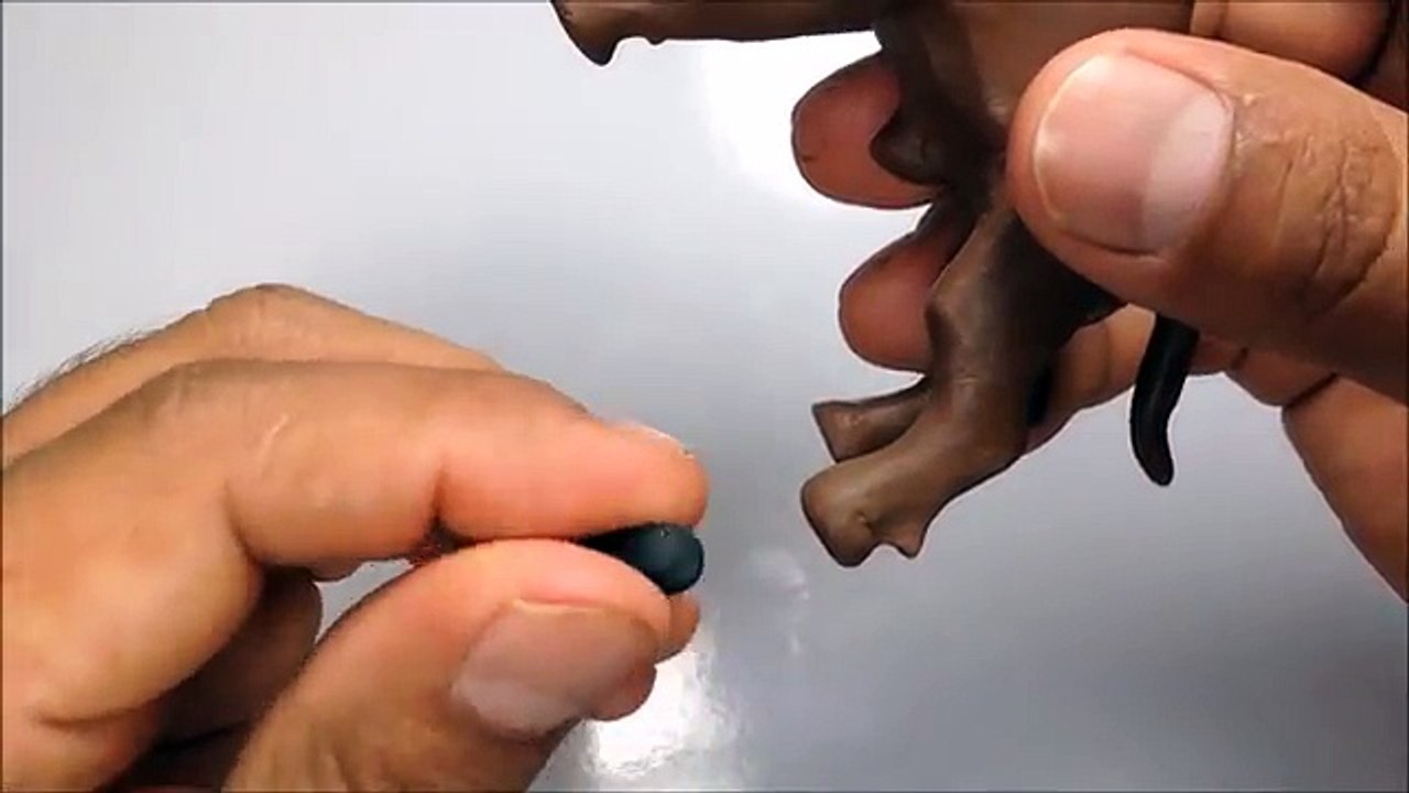 Como hacer un bufalo americano de plastilina / How to make a buffalo with clay