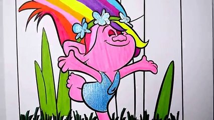 Dreamworks Trolls Poppy and Shopkins Bubbleisha New Season Coloring Book Page for kids