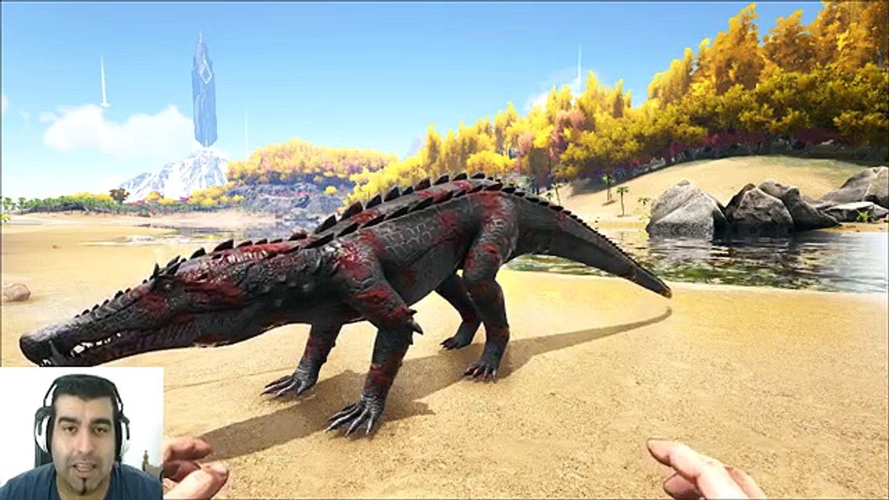 ARK Survival Evolved Kaprosuchus VS Carbonemys Batalla dinosaurios arena gameplay español