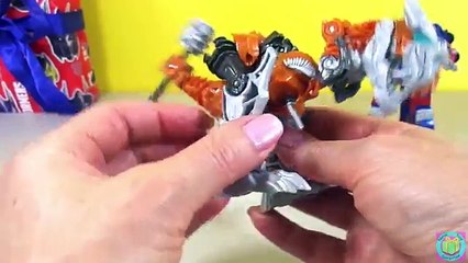 Transformers Optimus Prime Grimlock & Snarl Power Attackers Dinobots Transform and Play