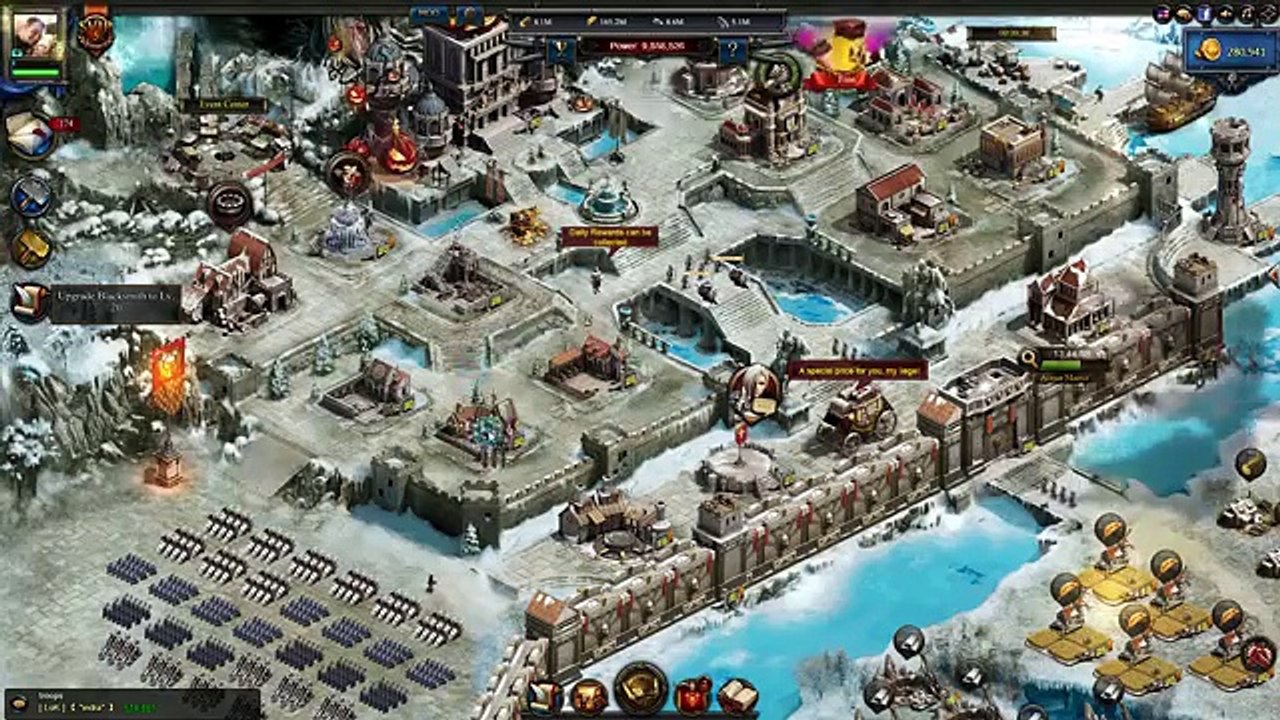 CLASH OF KINGS 280K GOLD 210k BERSERKERS TRAINED!!