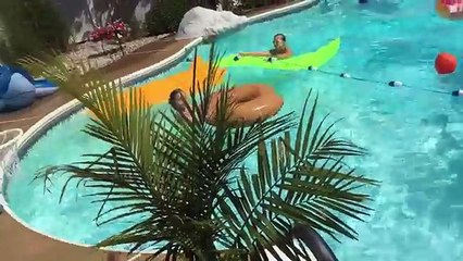 OUR CRAZY DAD MAKES GIANT WAVES IN POOL!