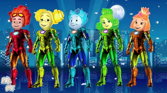 Семья пальчиков ФИКСИКИ и ВСПЫШ Барбоскины Лунтик на русском языке