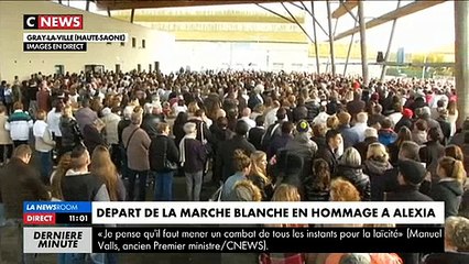 Les images des milliers de personnes réunies pour la marche silencieuse à la mémoire d'Alexia, la jeune joggeuse retrouv