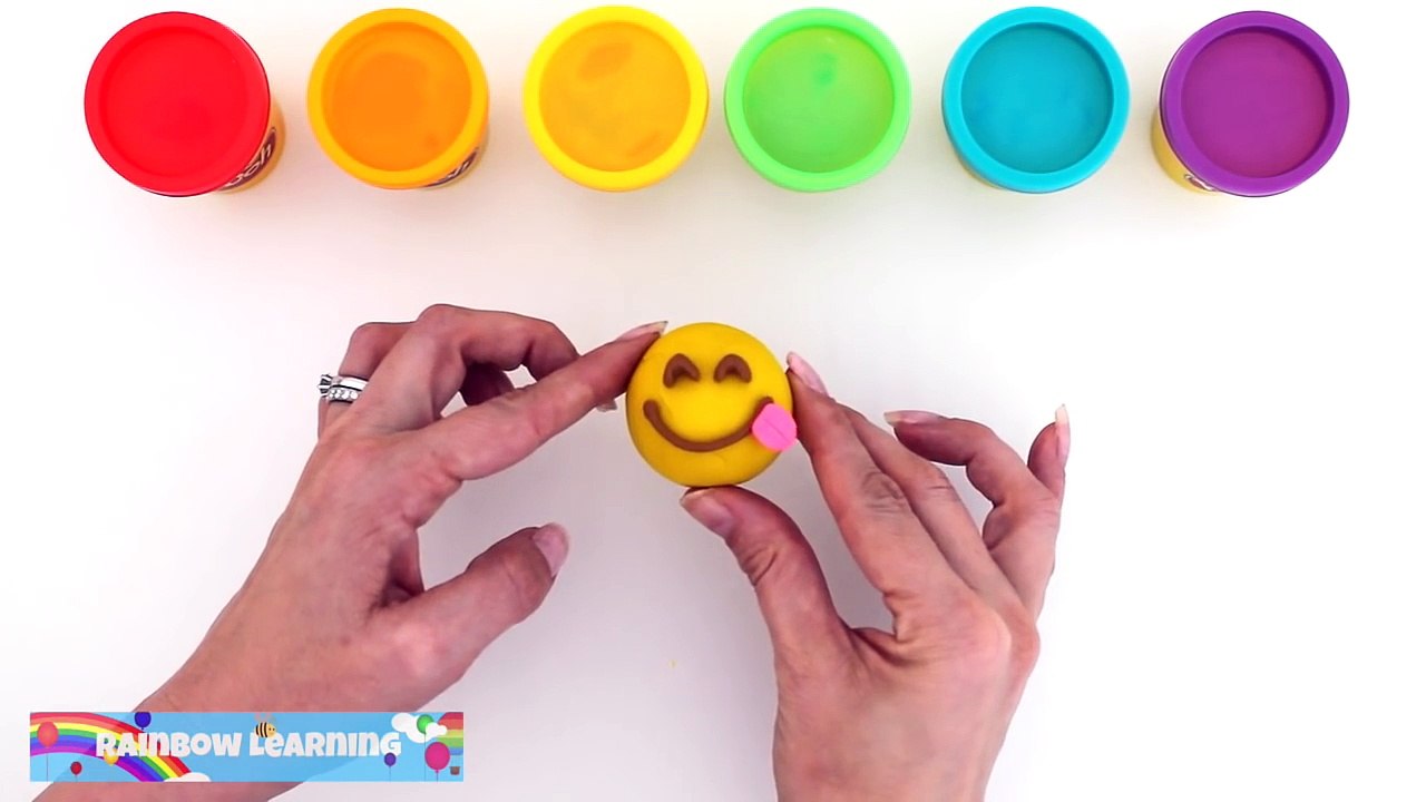 How to Make Emoji Faces with Play-Doh * Creative Fun For Kids * Play Dough Art * RainbowLearning