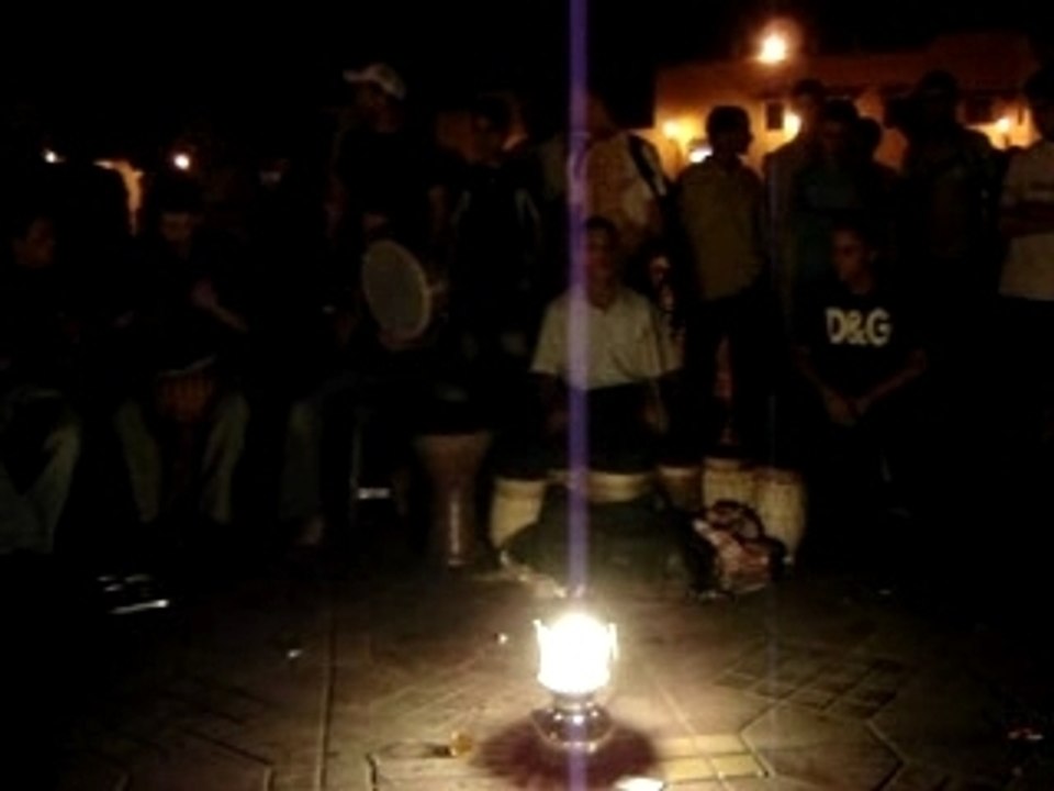 Mustapha aux percussions à Jamaa El Fna à Marrakech