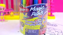Maker Coloring Shopkins Happy Places Shoppies Doll In Bathtub with Color Changing Magic Pens