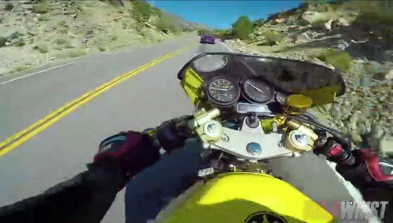 Purple Porsche GT3RS Supercar and MaxWrist 1996 Yamaha YZF600R Sport Bike - CANYON RUNS