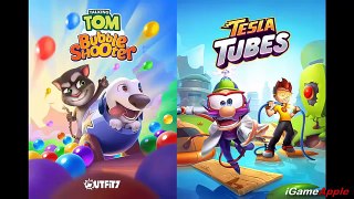 Talking Tom Bubble Shooter VS Tesla Tubes iPad Gameplay HD