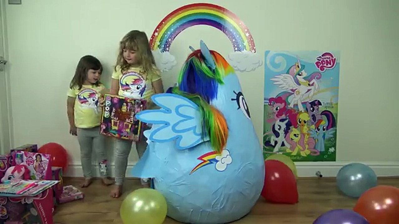 My Little Pony SUPER GIANT Surprise Egg Worlds BIGGEST Kinder Egg Play Doh Surprise Toy unboxing