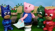 PJ Masks Play-Doh Episodes: Toilet Training Owlette Gekko and Catboy with Peppa Pig