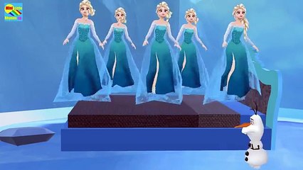 Frozen Five Little Monkeys Video | Nursery Rhymes