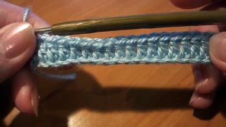 Рельефная резинка 2х2 крючком Relief gum 2x2 Crochet Урок 18