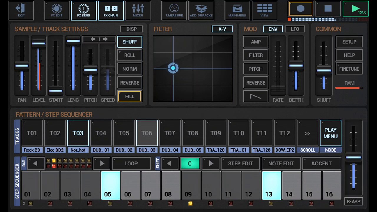 Voyager lll android on G-Stomper Rhythms