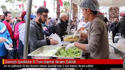 Denizli Şenlikte 5 Ton Hamsi İkram Edildi