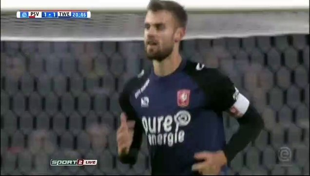PSV Eindhoven 1-1 FC Twente Stefan Thesker Goal Holland Eredivisie - 05.11.2017