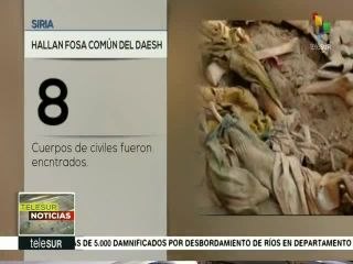 Siria: Hallan fosa común del DAESH