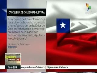 Freddy Guevara se refugia en la embajada de Chile en Venezuela