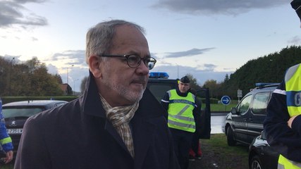 Patrick Venant, sous-préfet de Lisieux, a assisté à un contrôle routier