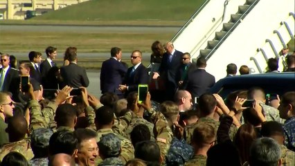A su llegada a Japón, Trump lanza advertencia a Corea del Norte