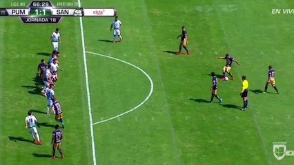 Alan Mendoza Free-Kick Goal HD - Pumas UNAM 1-1 Santos Laguna - 05.11.2017