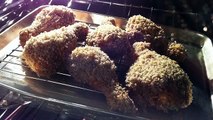 Ω (HD) ASMR - Home Made Panko Baked Chicken Drumsticks & Potato Fries ( Eating Sounds )