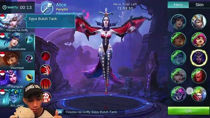 Gameplay Alice Si Hero B*kep - Mobile Legends Indonesia #4