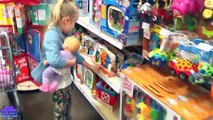 American Girl Bitty Baby Dolls Grocery Shopping Trip & Kid Size Shopping Cart W/ Play Doh Girl