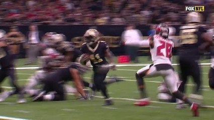 Alvin Kamara jukes and jumps his way to 6-yard TD