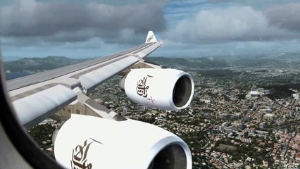 ✈ |FSX| Emirates A340-500 Approach to Nice Côte dAzur ✈